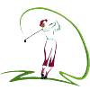 Lady Golfer Swinging