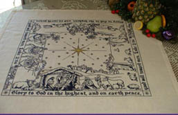 Nativity Story Square Table Topper Cross Stitch Pattern