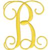Elegant 4" Monogram Letter B