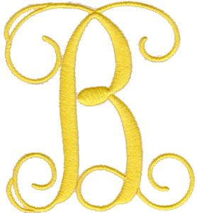 Elegant 4" Monogram Letter B