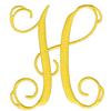 Elegant 4" Monogram Letter H