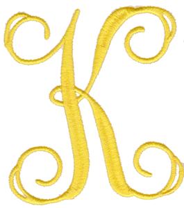 Elegant 4" Monogram Letter K