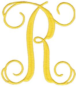 Elegant 4" Monogram Letter R
