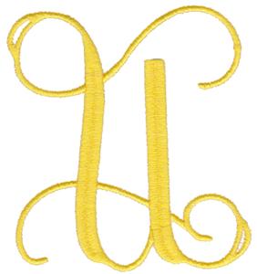 Elegant 4" Monogram Letter U