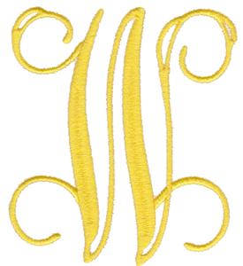 Elegant 4" Monogram Letter W