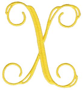 Elegant 4" Monogram Letter X