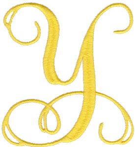 Elegant 4" Monogram Letter Y