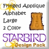 Fringed Applique Alphabet Large 2 Color Pack