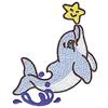 Dolphin balancing starfish