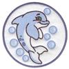 Dolphin and bubbles in applique