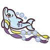 Dolphin applique with ribbons