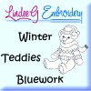 Winter Teddies Bluework