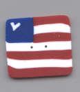 Small Square Flag Button