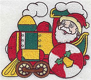 Locomotive with Santa small