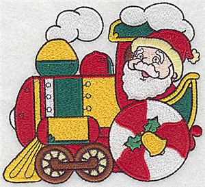 Locomotive with Santa large