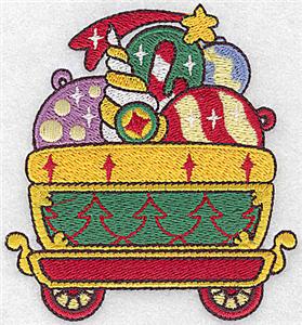 Train with ornaments small