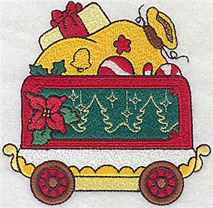 Train with Santa's sack large