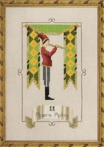Eleven Pipers Piping Cross Stitch Pattern