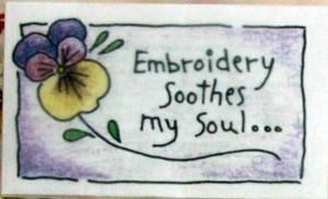 Embroidery Soothes My Soul Embroidery Pattern