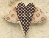 Debbie Mumm Buttons / Checkerboard Flying Heart