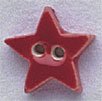 The Button Collection by Mill Hill / Very Small Red Star Hand Painted Button