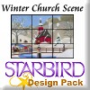 Winter Church Scene Design Pack