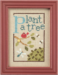 Plant a Tree GREEN Flip-it Cross Stitch Pattern