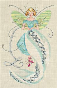 Stitching Fairies-Linen Fairy Cross Stitch Pattern