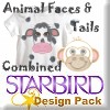 Animal Faces & Tails Combined Design Pack