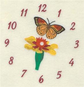 Numbered Butterfly Clock 6 1/2"