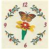 Floral Vine & Butterfly Clock 6 1/2"