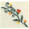 Floral Vine Butterfly Clock Icon 6 1/2"