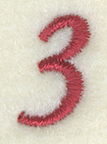 Number 3 Butterfly Clock Icon 6 1/2"