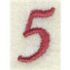 Number 5 Butterfly Clock Icon 6 1/2"