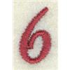 Number 6 Butterfly Clock Icon 6 1/2"