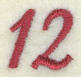 Number 12 Butterfly Clock Icon 6 1/2"