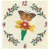 Floral Vine & Butterfly Clock 8"