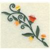 Floral Vine Butterfly Clock Icon 8"