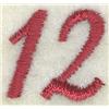 Number 12 Butterfly Clock Icon 8"