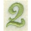 Number 2 Flower Clock Icon 6 1/2"
