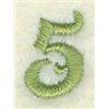 Number 5 Flower Clock Icon 6 1/2"