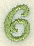 Number 6 Flower Clock Icon 6 1/2"