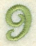 Number 9 Flower Clock Icon 6 1/2"