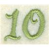 Number 10 Flower Clock Icon 6 1/2"