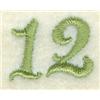 Number 12 Flower Clock Icon 6 1/2"