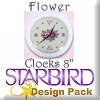 Flower Clocks 8" Design Pack