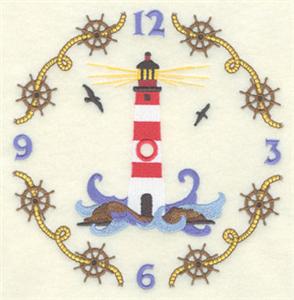 Wheel & Rope Lighthouse Clock 6.5"