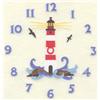 Numbered Lighthouse Clock 8"