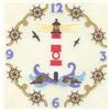 Wheel & Rope Lighthouse Clock 8"