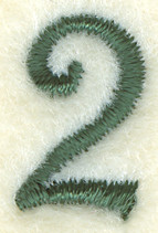 Number 2 Sewing Clock Icon 6.5"